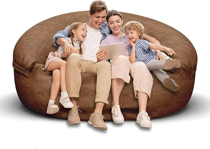 Bean Bag Chair for Adults 6FT,Soft Removable Cover for Teens/Girls Bedroom,Fluffy Giant Round Floor Beanbag Lounger Chairs (No F
