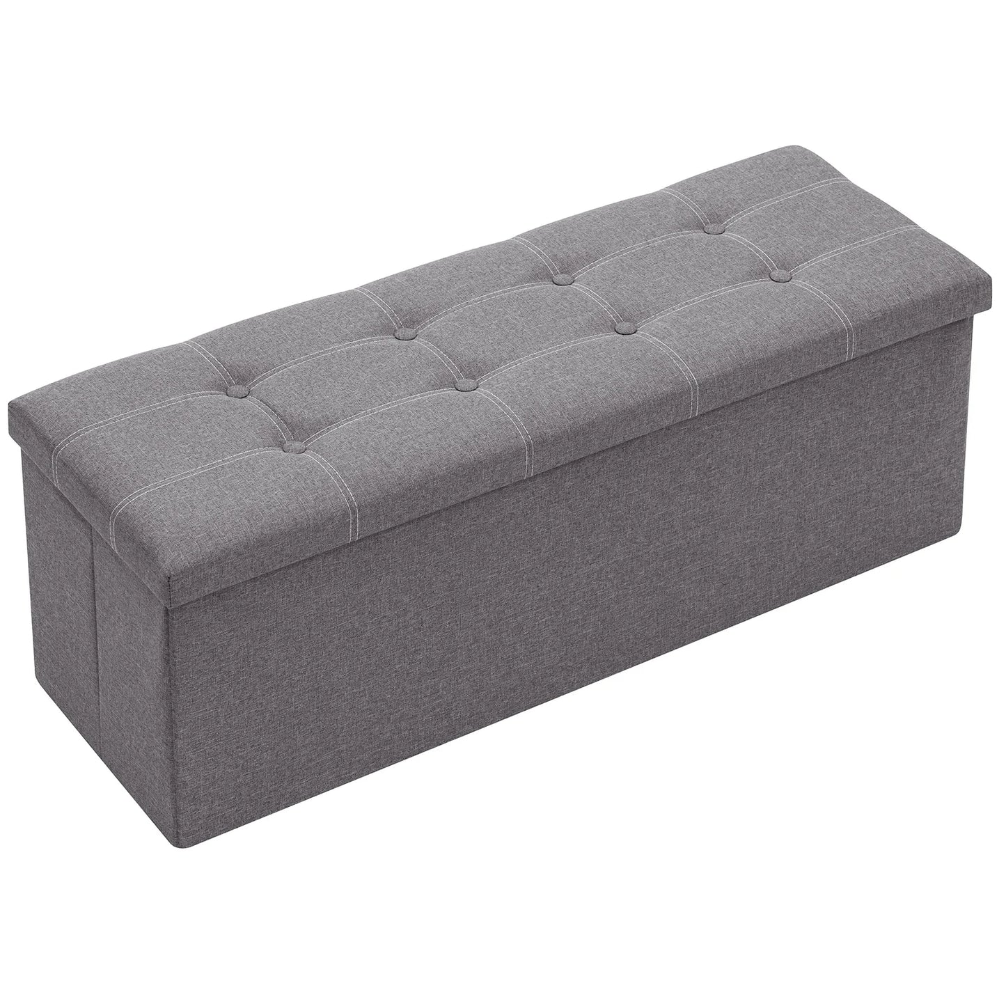 Foldable Stool Ottoman Storage Bench Chest Seat Organizer Box Multifunctional Home Furniture for Living Room