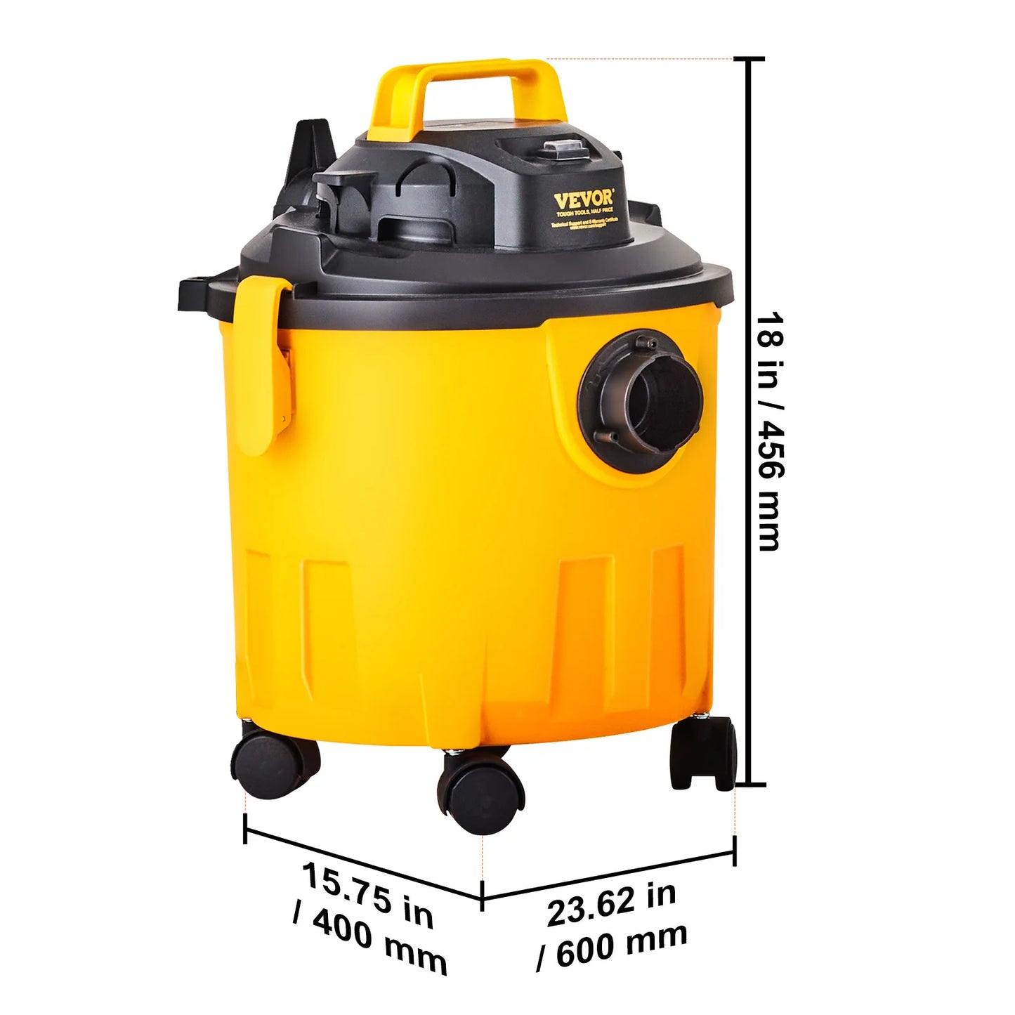 SucceBuy Stainless Steel Wet Dry Shop Vacuum Wet Dry Vac Powerful Suction Small Shop Vac Perfect for Carpet Debris Pet Hair