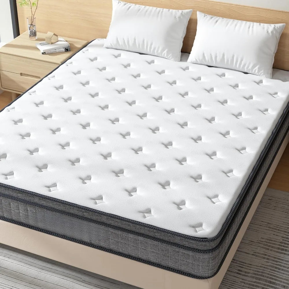 12 Inch Hybrid Mattress Medium Firm Gel Memory Foam Pocket Coils Springs Customized Mattress in a Box