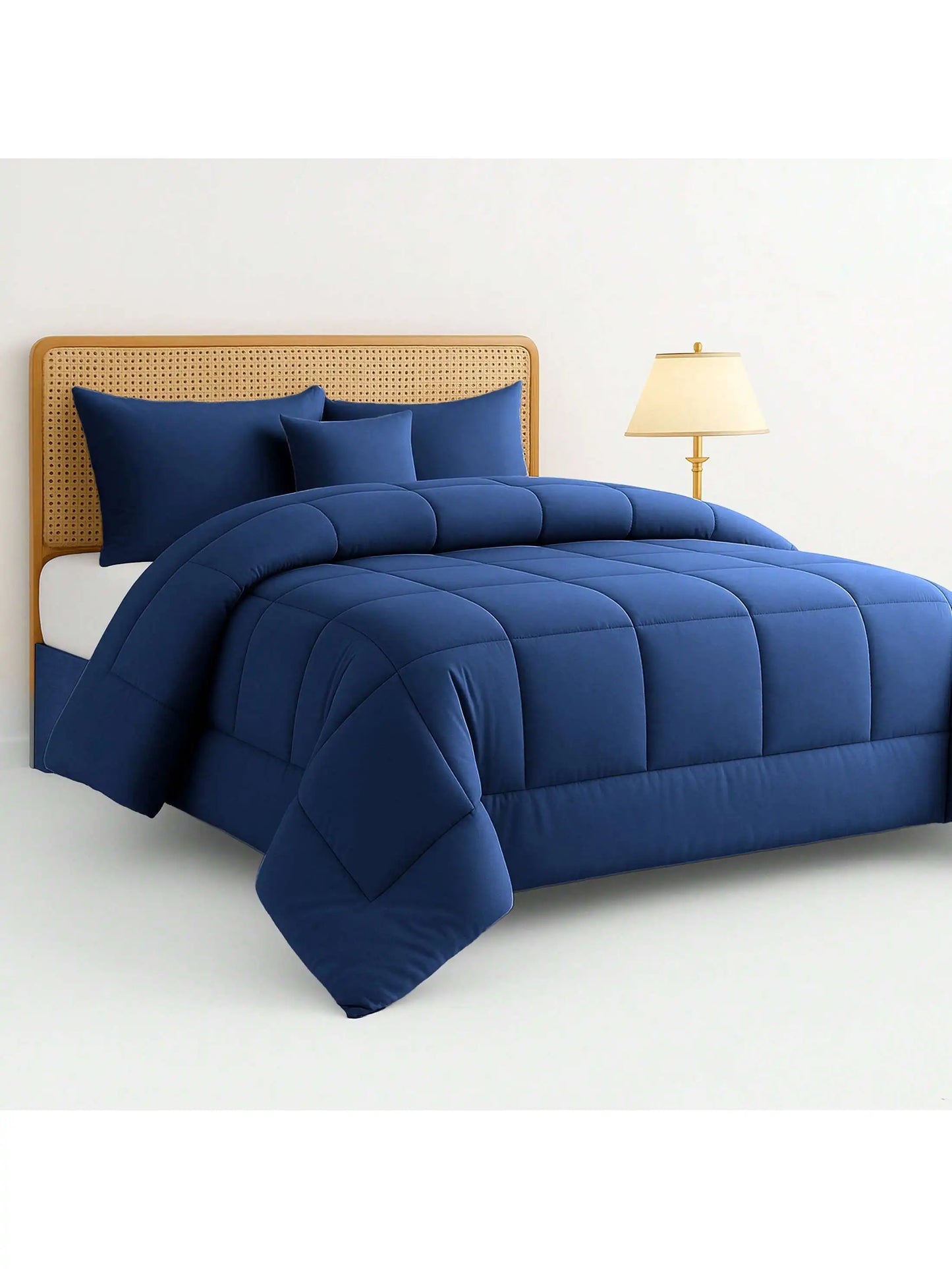 Lux Décor 5-Piece Comforter Set –All in one Bed in a Bag - Includes Comforter, 2 Shams, Decorative Pillow & Bed Skirt