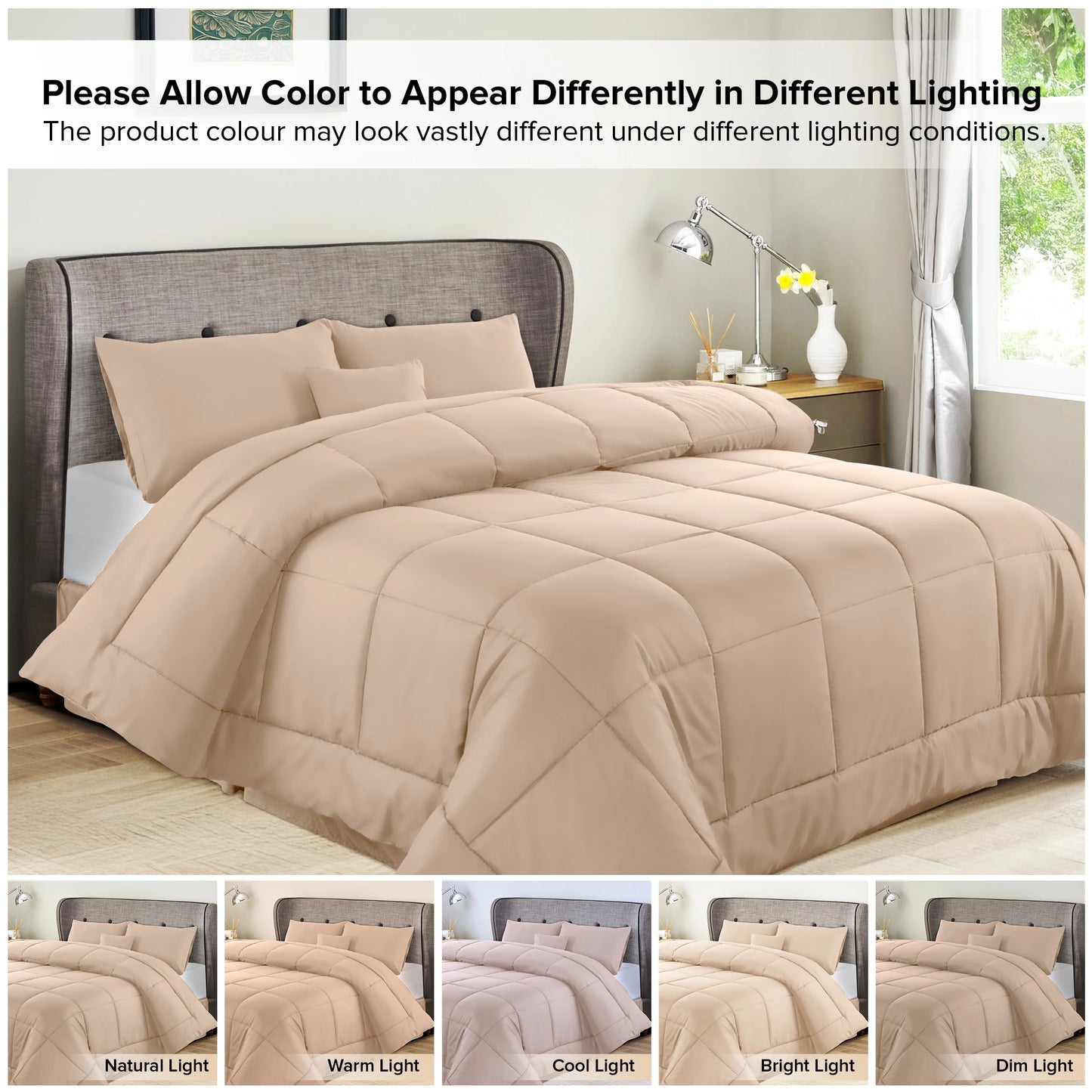 Lux Décor 5-Piece Comforter Set –All in one Bed in a Bag - Includes Comforter, 2 Shams, Decorative Pillow & Bed Skirt