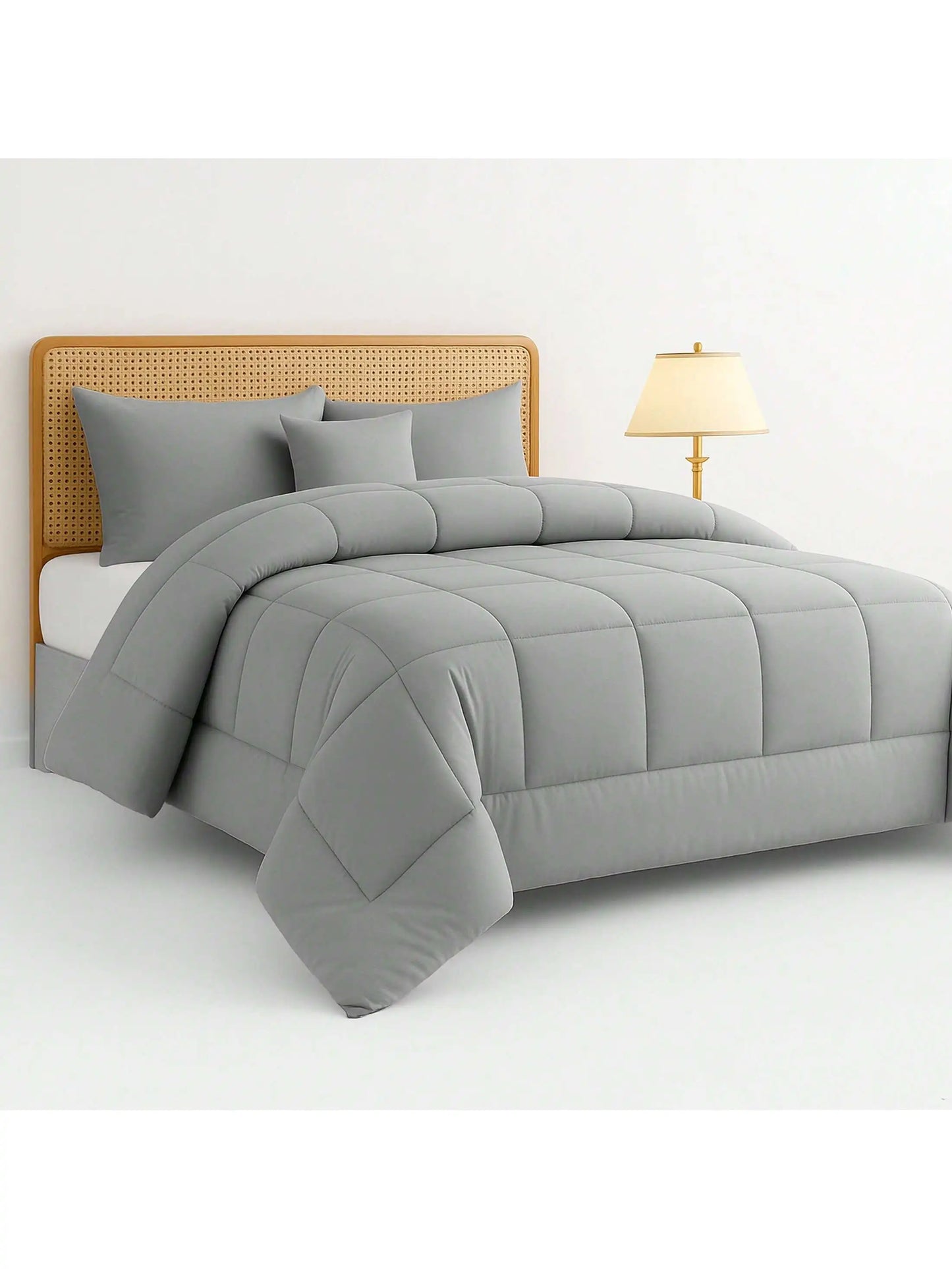 Lux Décor 5-Piece Comforter Set –All in one Bed in a Bag - Includes Comforter, 2 Shams, Decorative Pillow & Bed Skirt
