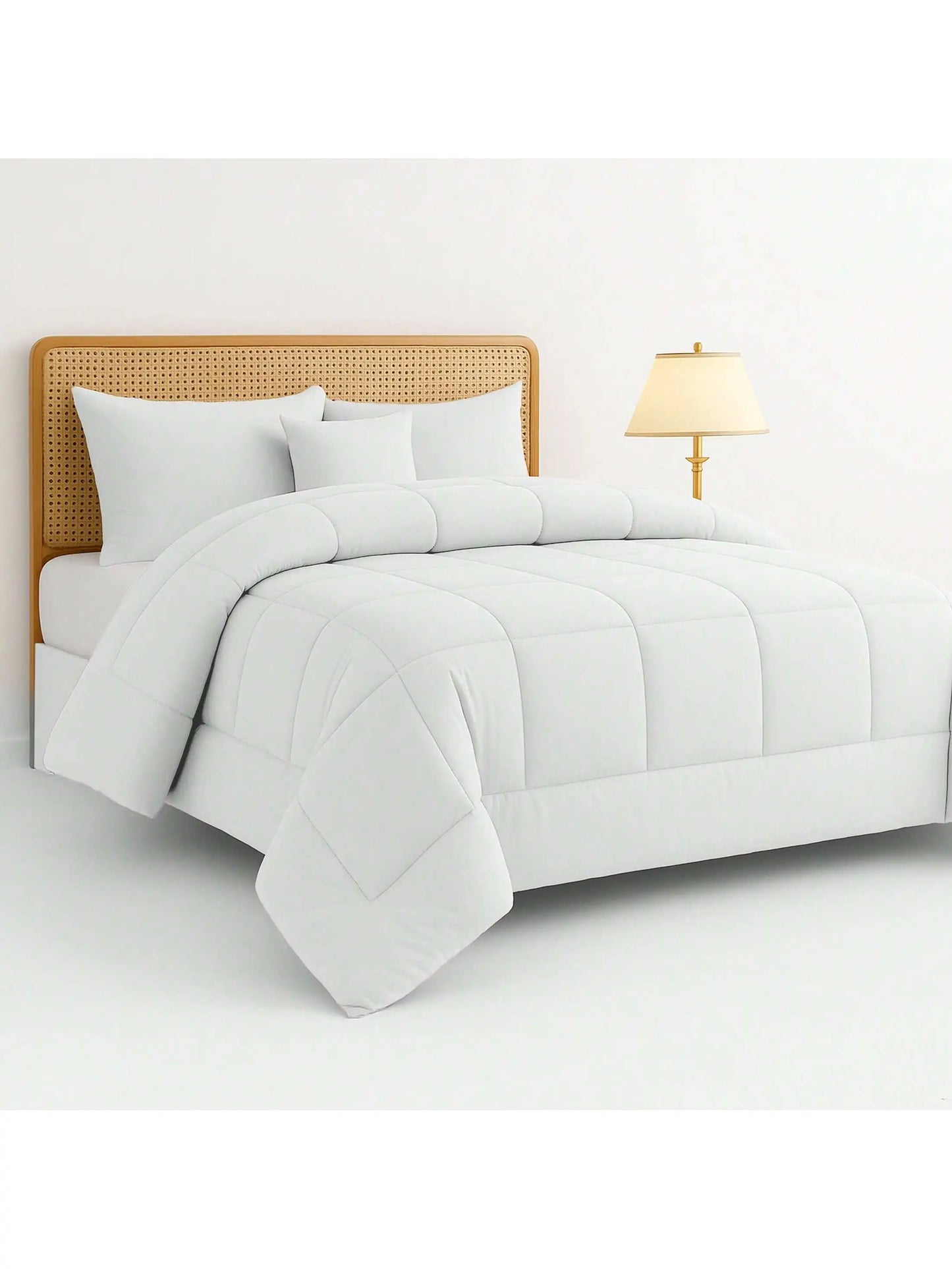 Lux Décor 5-Piece Comforter Set –All in one Bed in a Bag - Includes Comforter, 2 Shams, Decorative Pillow & Bed Skirt