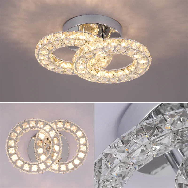 K9 Crystal Led Ceiling Light Living Room Decoration Modern Chandelier Indoor Lighting Fixtures Bedroom Home Decor Ceiling Lamps