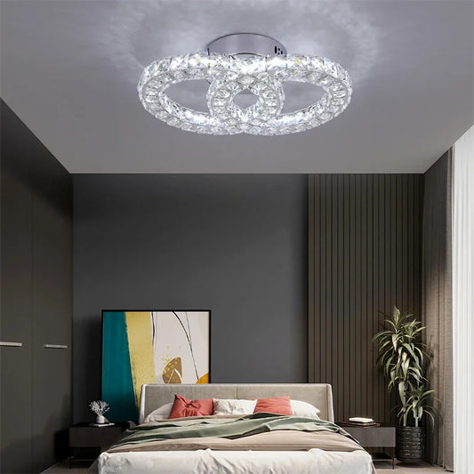 K9 Crystal Led Ceiling Light Living Room Decoration Modern Chandelier Indoor Lighting Fixtures Bedroom Home Decor Ceiling Lamps
