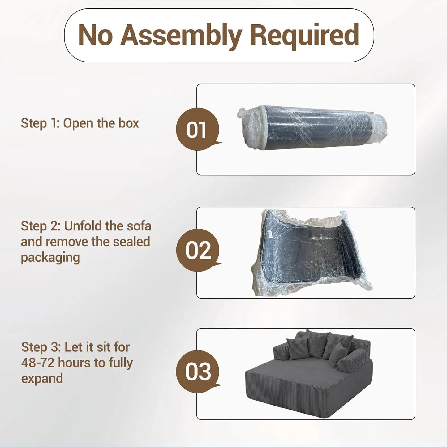 58" Oversized Boneless Chair, Corduroy Lounge Chaise Chair Indoor Sleeper Sofa Bed with Arms and 4 Pillows, No, Customized