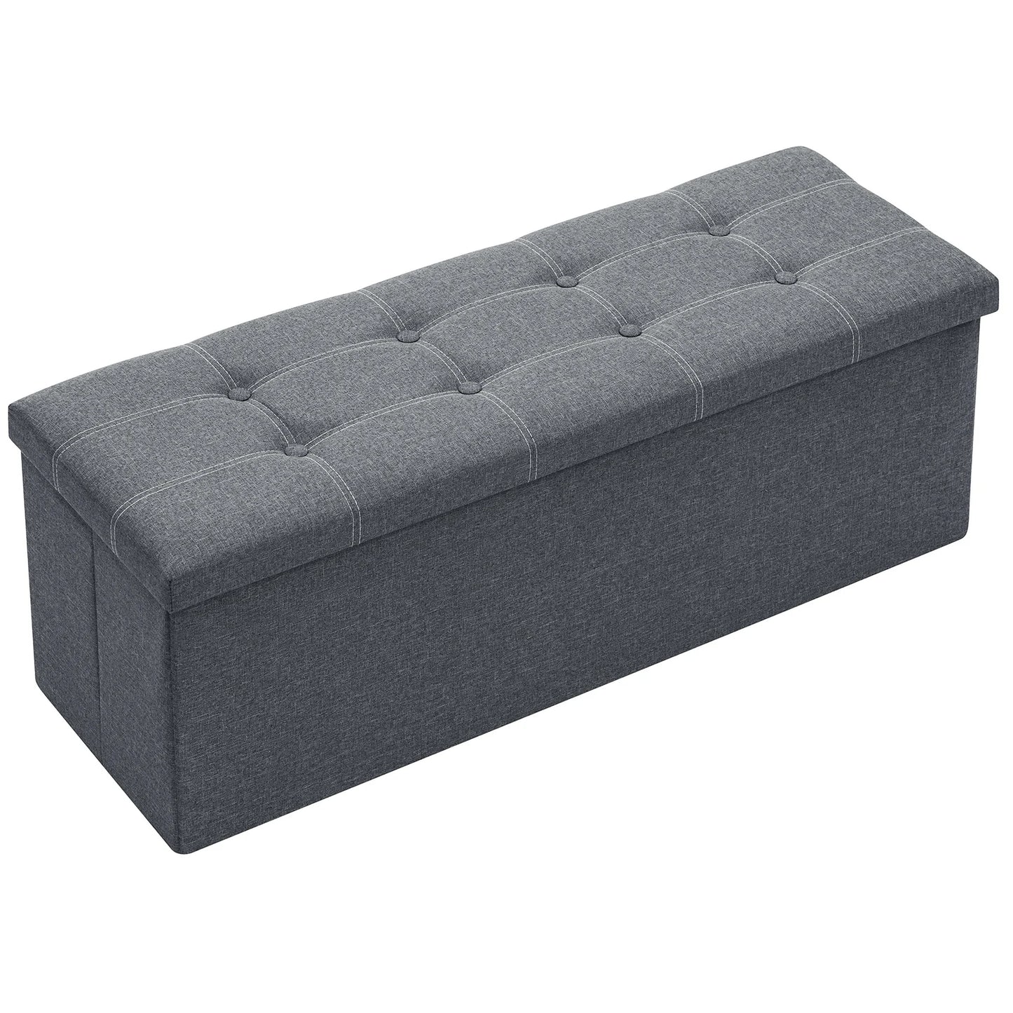 Foldable Stool Ottoman Storage Bench Chest Seat Organizer Box Multifunctional Home Furniture for Living Room