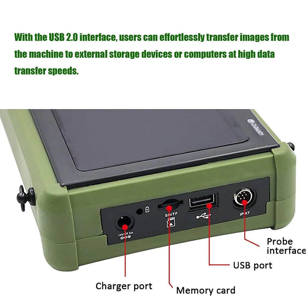Portable Veterinary Ultrasound Scanner, Vet Pregnancy Ultra Machine with 3.5MHz Convex Probe for Pig Sheep Goat Dogs Animals