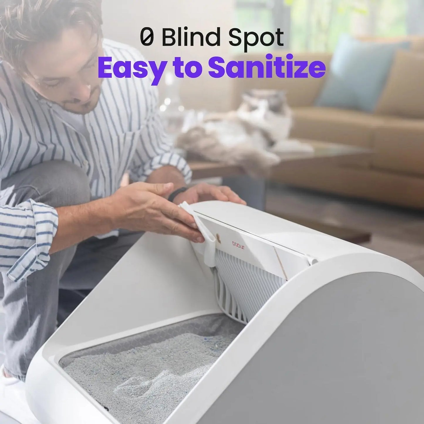 (Upgraded)  X5 Self Cleaning Cat Litter Box - Unique Open Top Split System - Automatic Litter Scooping Robot,, Customized