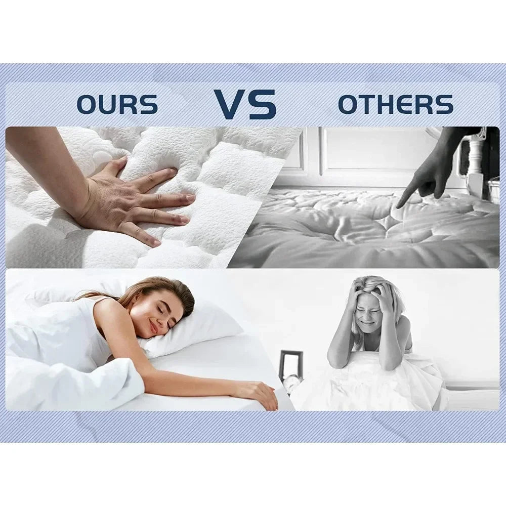 13 Inch Medium Firm Feel Hybrid Mattress in a Box, Gel Memory Foam Multilayer Design Mattress,Individually Wrapped Customized