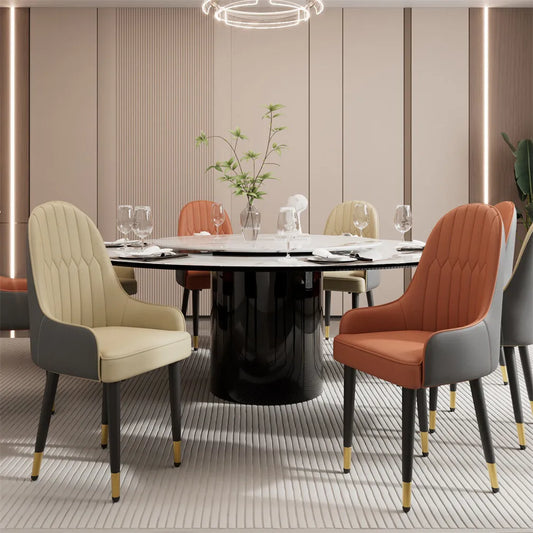 Modern Dining Chairs Set of 2 Kitchen Chairs Upholstered Cushion Seat Metal Legs for Dining Room Restaurant Island