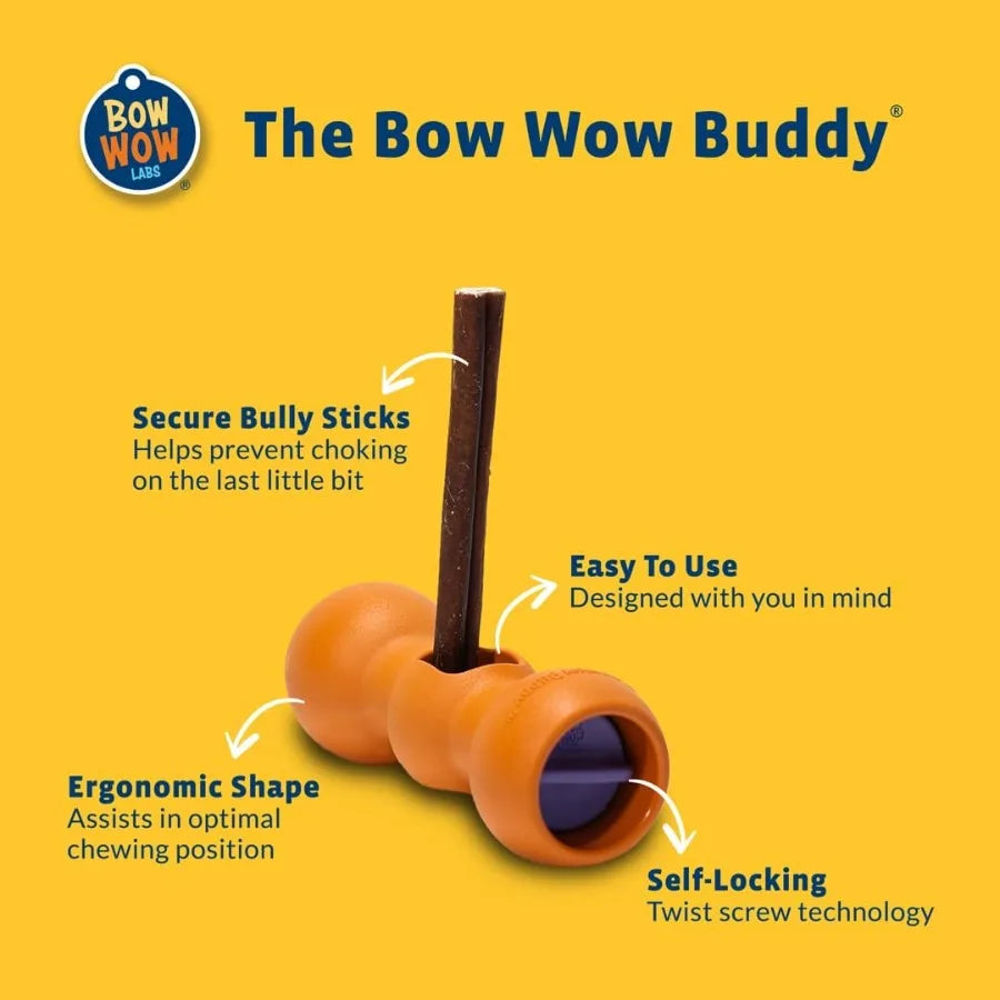 Buddy Safety Device Newly Redesigned Bully Stick Holder for Dogs Made in The USA Dishwasher Safe M-xq