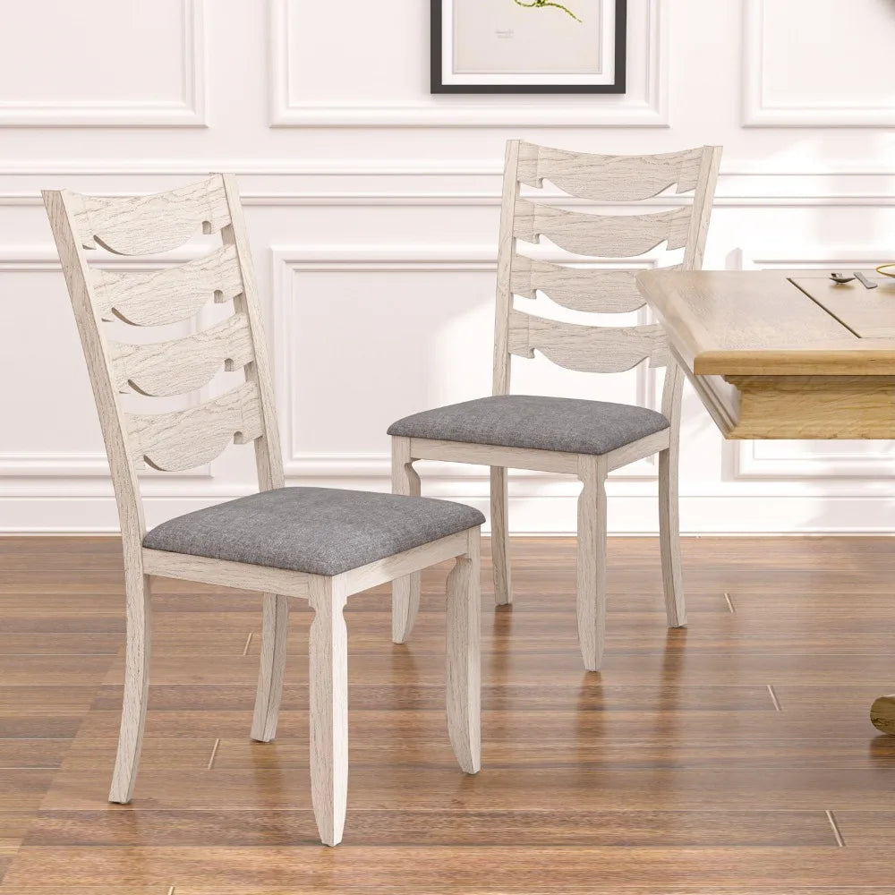 Classic Solid Wooden Dining Table and 6 Chairs Set Kitchen Home for Dining Room