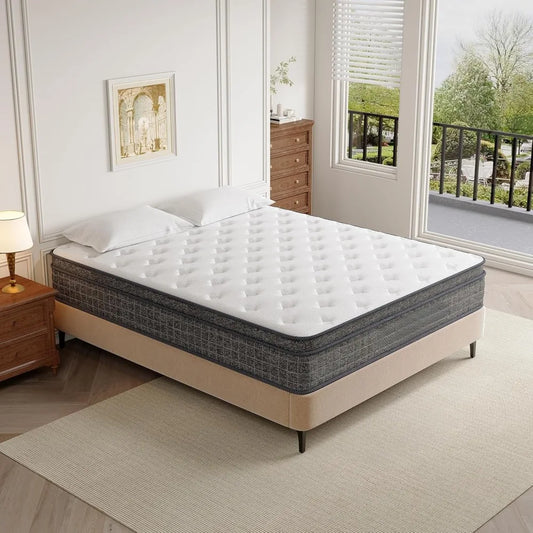12 Inch Hybrid Mattress Medium Firm Gel Memory Foam Pocket Coils Springs Customized Mattress in a Box