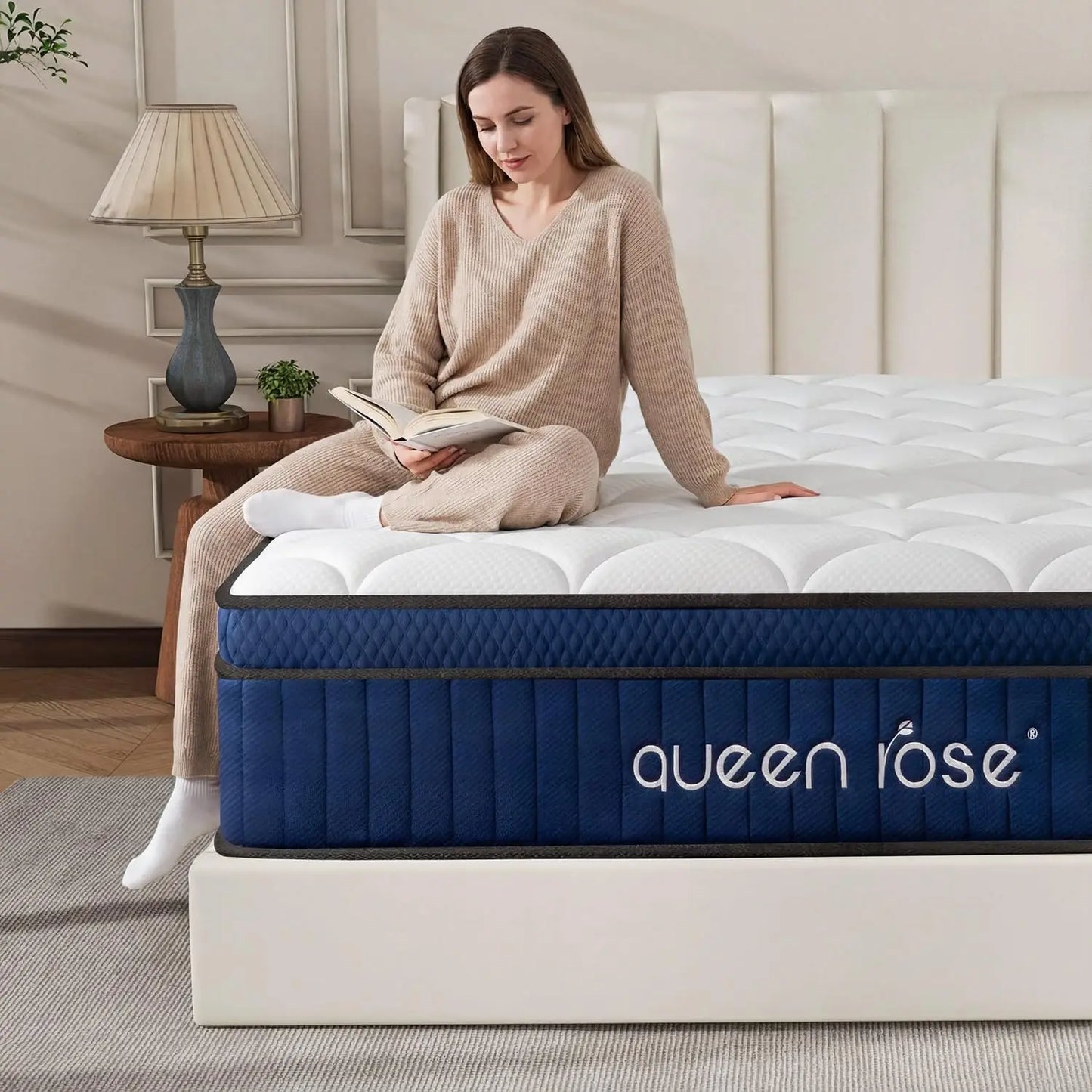 Plush Twin Mattress 12 Inch, Hybrid Mattress in a Box, Gel-Memory Foam and Individual Pocket Spring, Hotel-Level, Customized