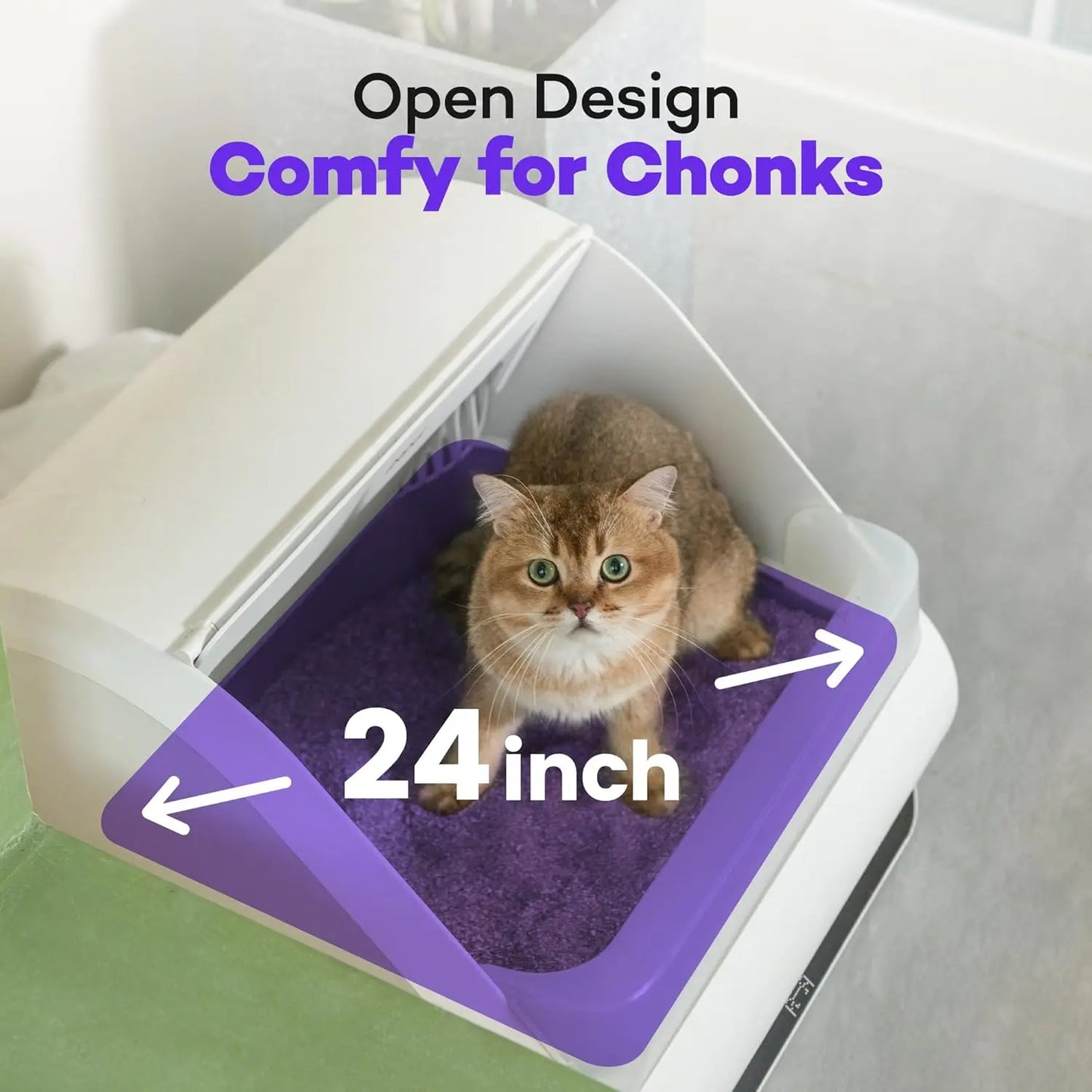 (Upgraded)  X5 Self Cleaning Cat Litter Box - Unique Open Top Split System - Automatic Litter Scooping Robot,, Customized
