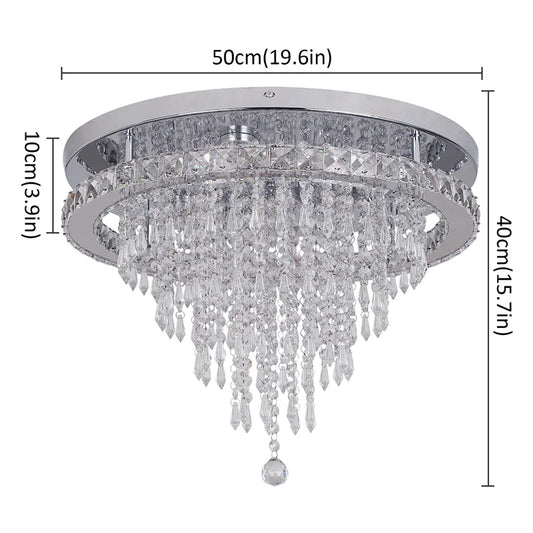 Modern K9 Luxury Crystal Ceiling Lamp Smart Led Living Dining Room Pendant Light Chandelier Remote Control Hanging Decor Luminai