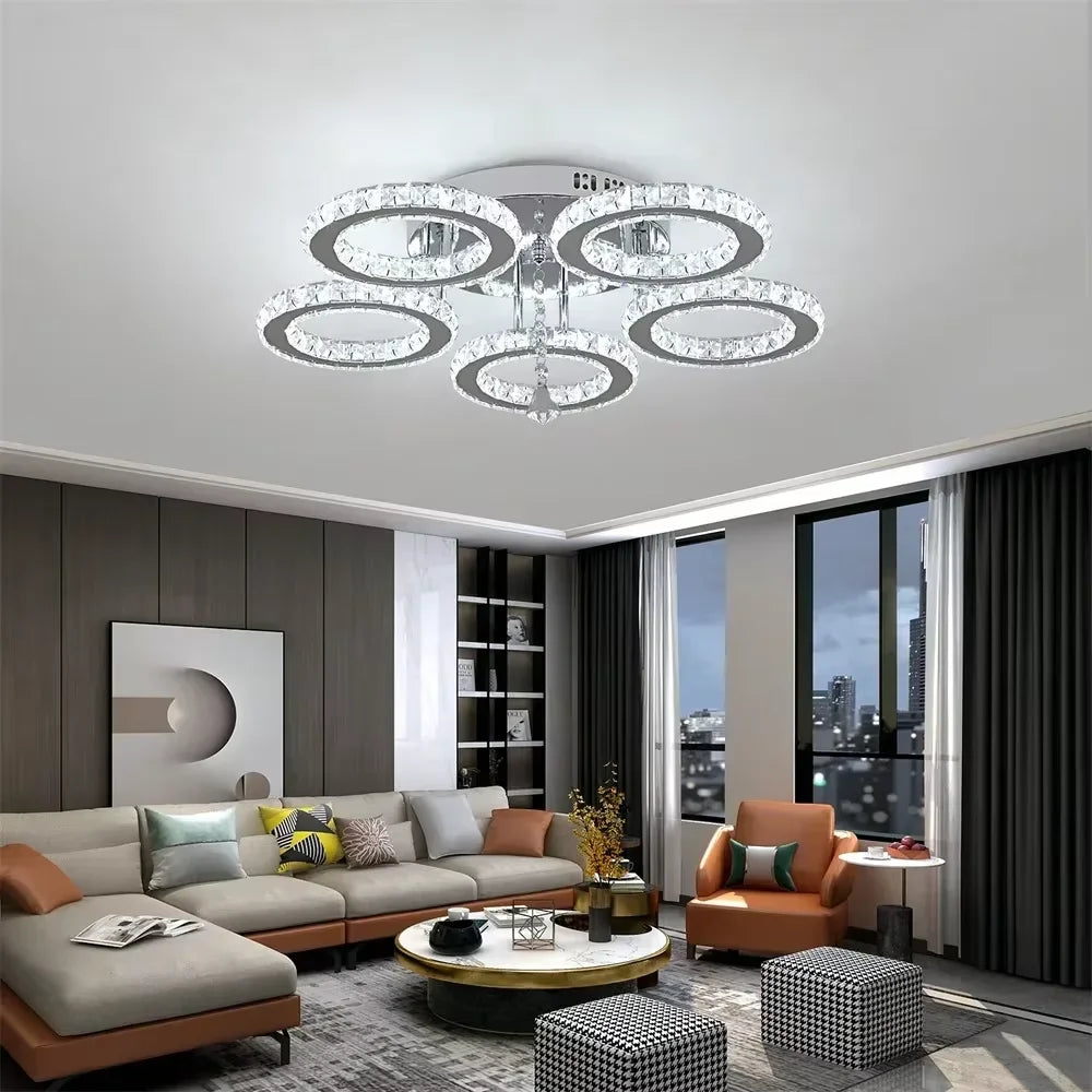 Modern Luxury Ceiling Crystal Chandelier Decoration Home Furniture Living Room Hanging Ceiling Lamp Kitchen Light Led Lighting