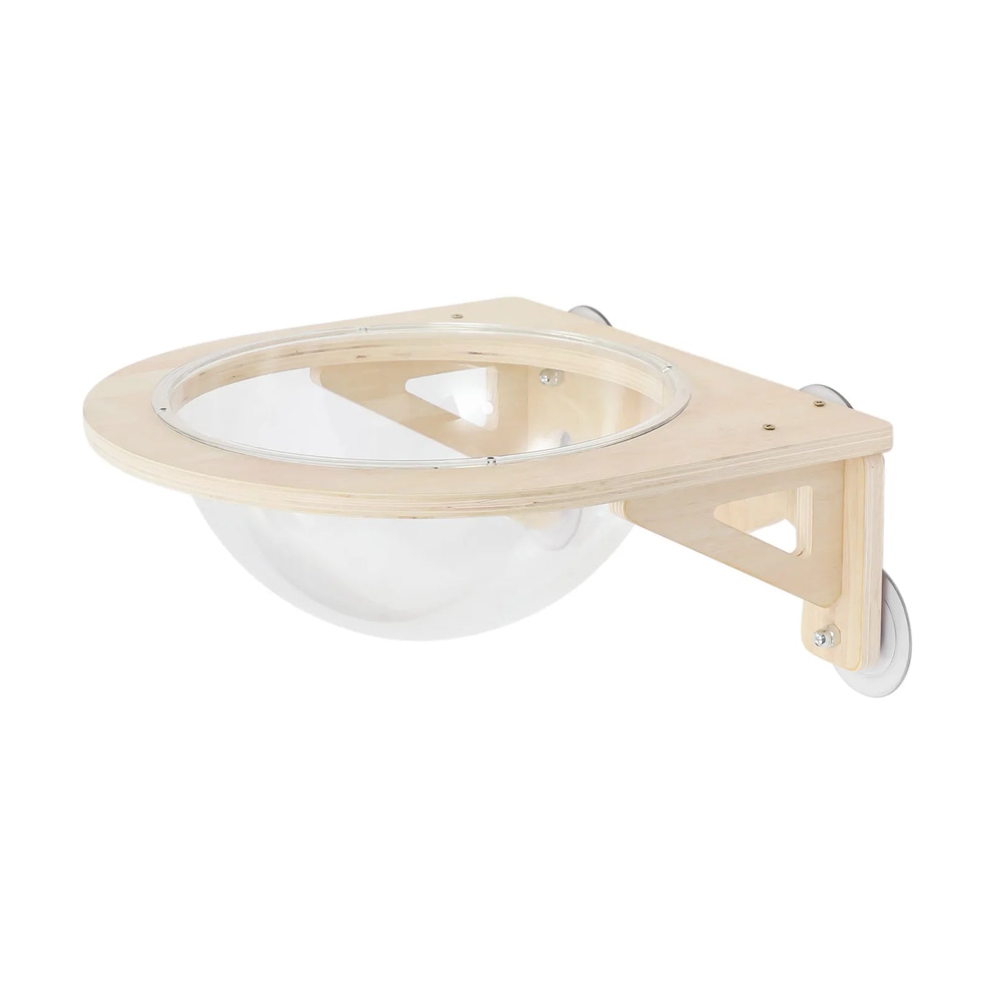 Clear Cat House, Wall-Mounted Wooden Cat Space Capsule Clear Capsule Kitten Walls Shelves About 7.5kg/16.53 lbs Load Capacity