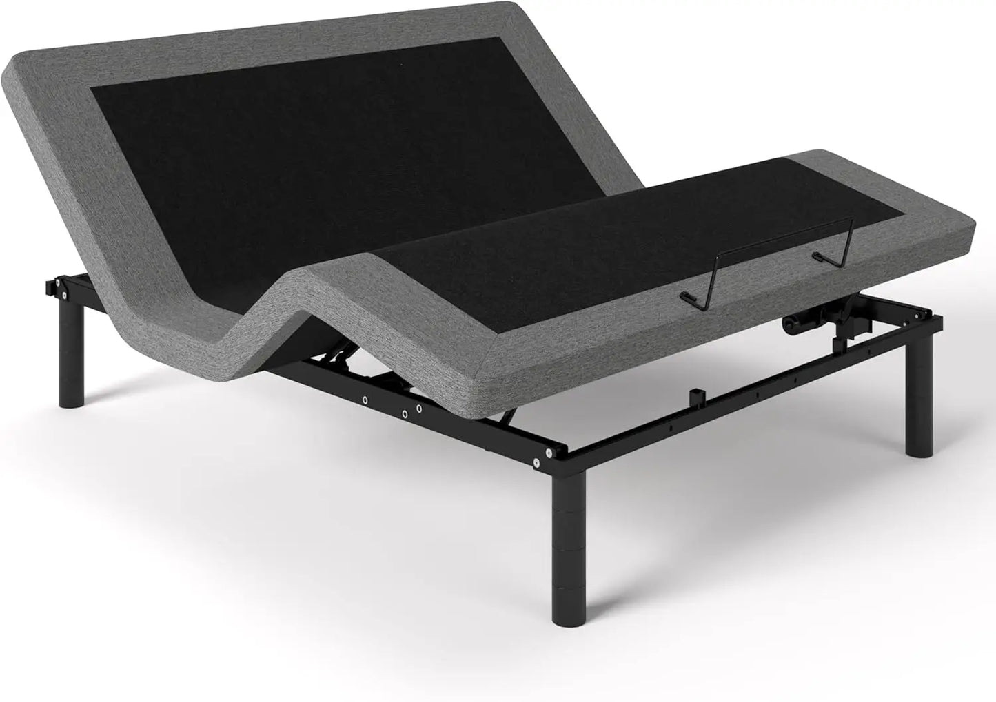 Large Adjustable Bed Frame with Adjustable Legs, Electric Bed Base, Wireless Remote Control, Silent and Durable
