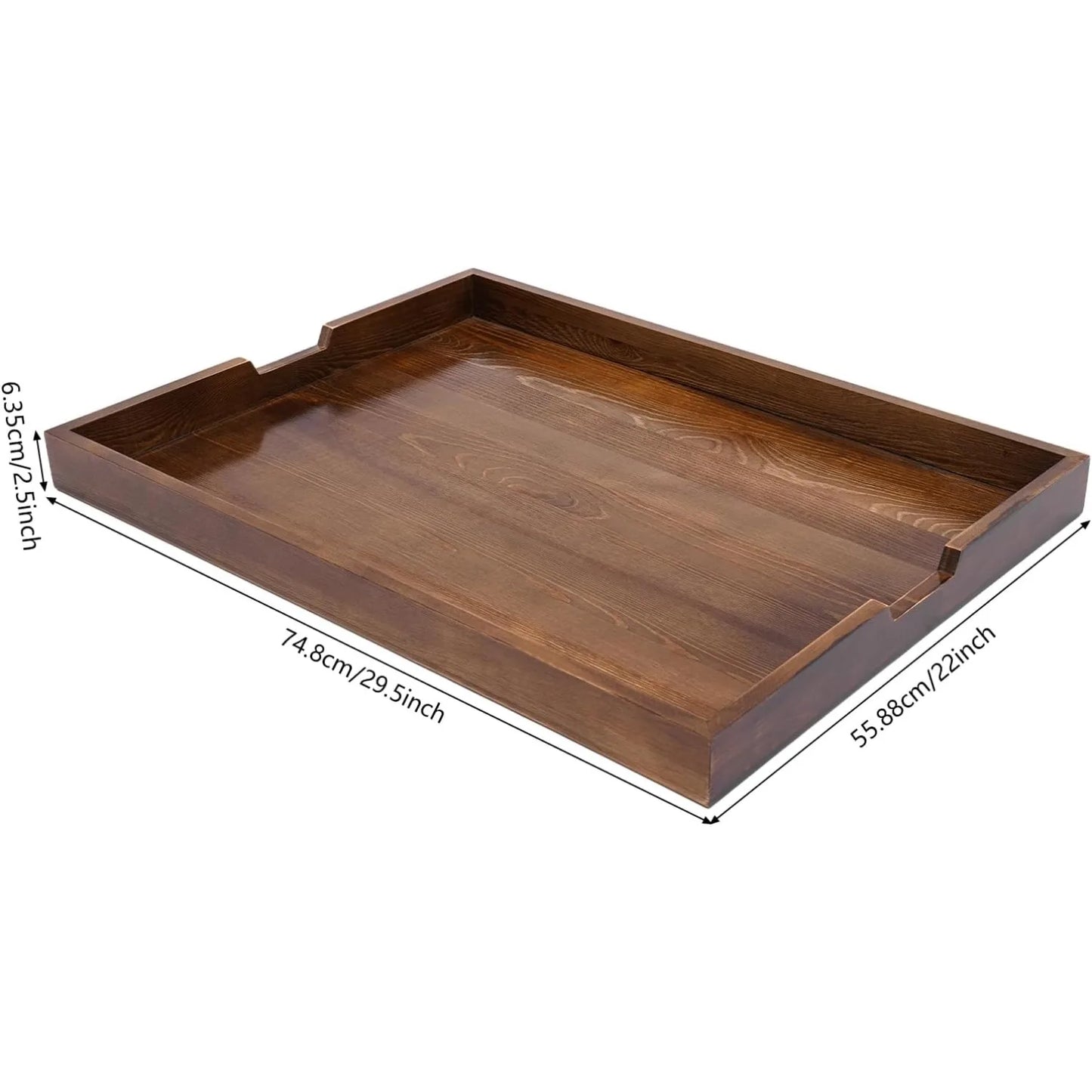 Noodle Board Stove Cover with Built-in Handles: Extra Thick Pine Wood for Gas and Electric Stoves, 30 * 22 * 2.5in, Brown