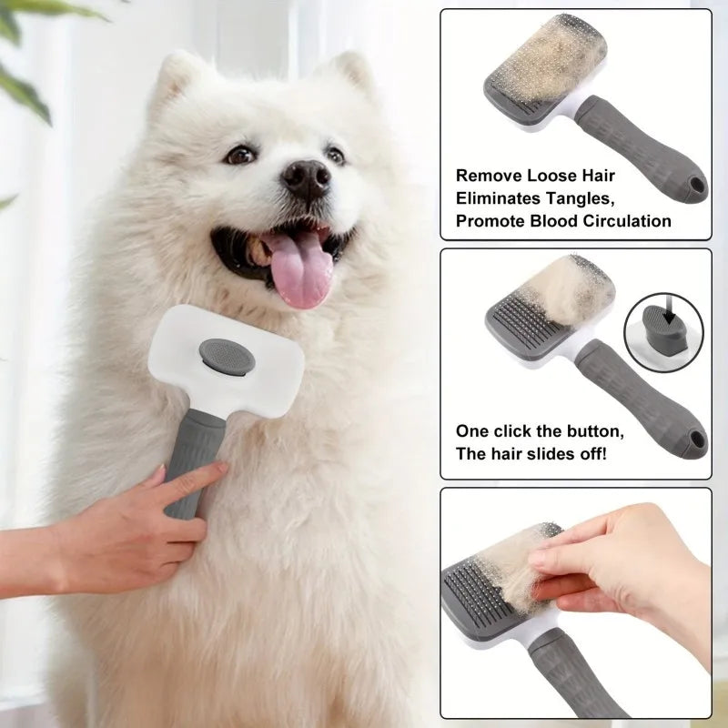 Cat Brush for Shedding, Cat Brushes for Indoor Cats, Cat Brush for Long or Short Haired Cats, Cat Grooming Brush Cat Comb for
