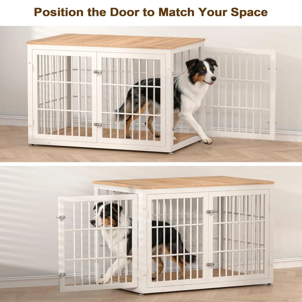 Heavy Duty Dog Crate Furniture for Large Dogs, Decorative Pet House End Table, Extra Large Wooden Cage Kennel，Customized
