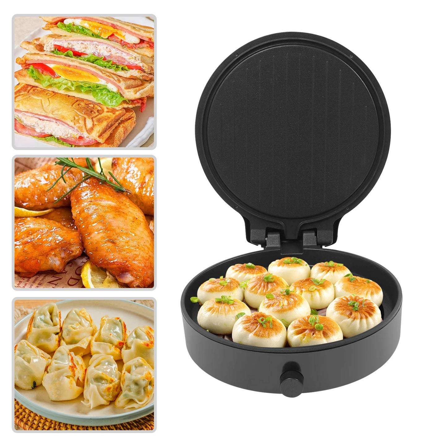 32*8cm Aluminum Alloy Pizza Maker,110V Pink/Black Electric Countertop Grill for Home Kitchens,Parties