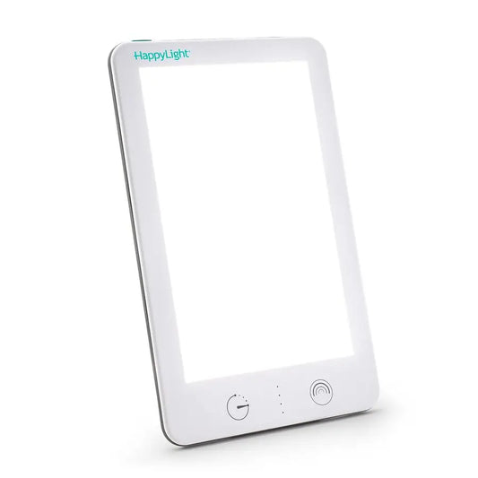 Verilux HappyLight Lumi Plus Light Therapy Lamp with 10,000 Lux, UVFree, LED Bright White Light with Adjustable Brightness, Cou