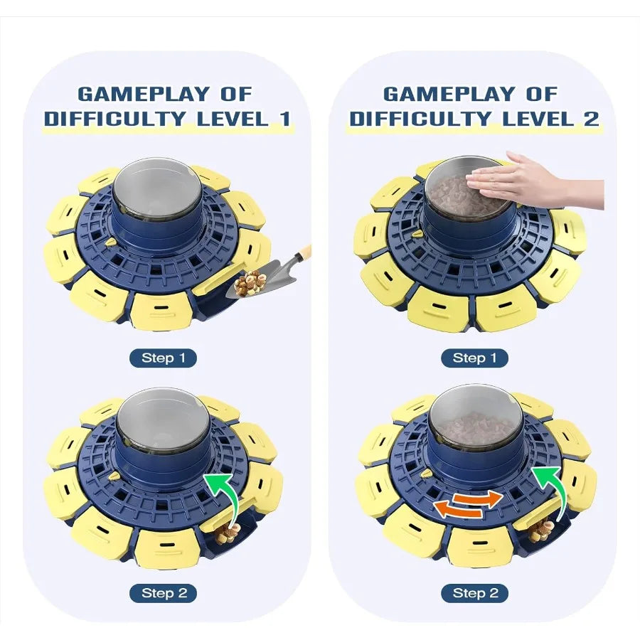 U.S. Brand Design 3 Levels of Challenge Large Size Advanced Dog Puzzle Toy PawActivated Puzzles Feeder for Smart Small Medium L