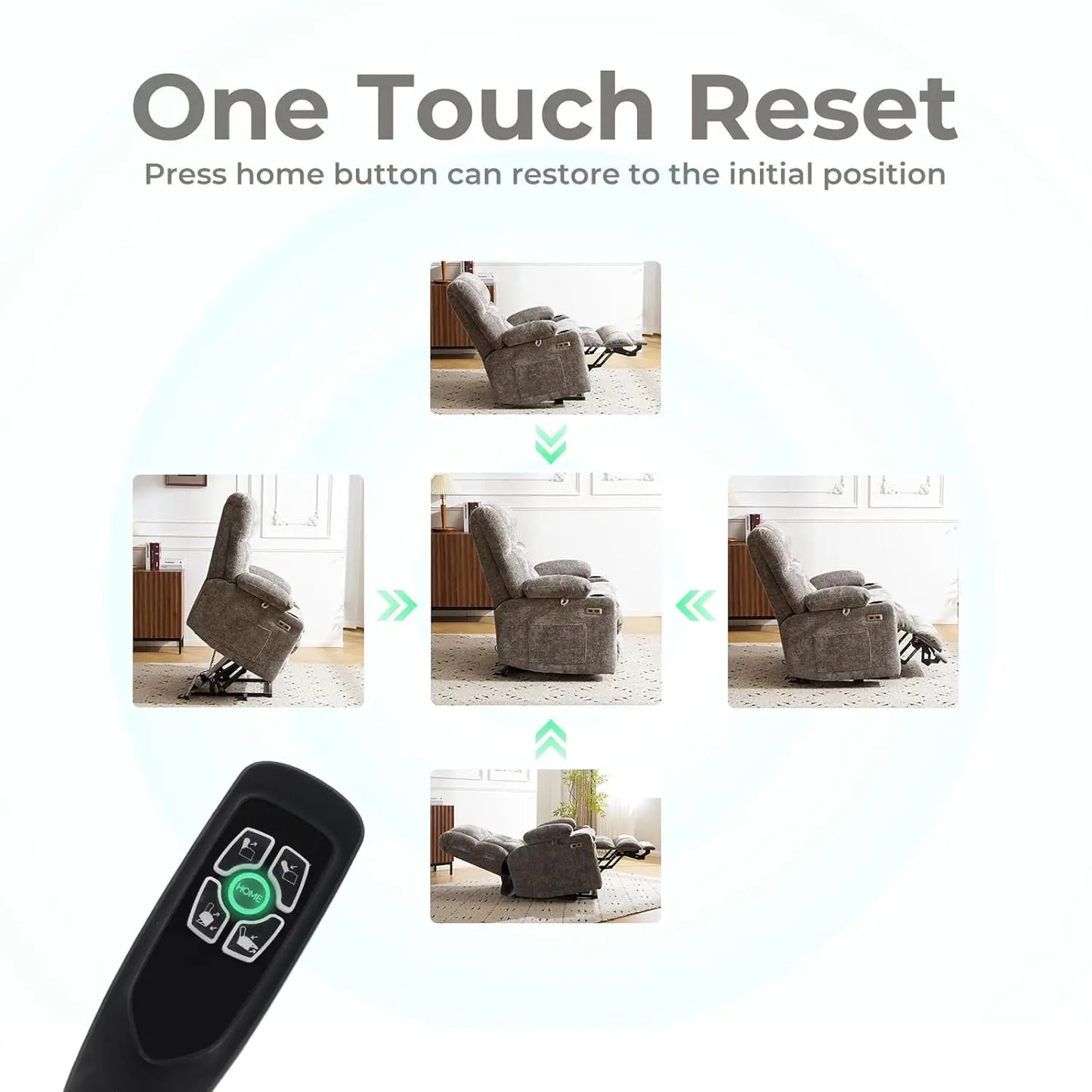 Power Lift Recliner Chair for Elderly with Massage and Heat, Dual Motor Electric Lift Chair with Arm Storage, Lay, Customized