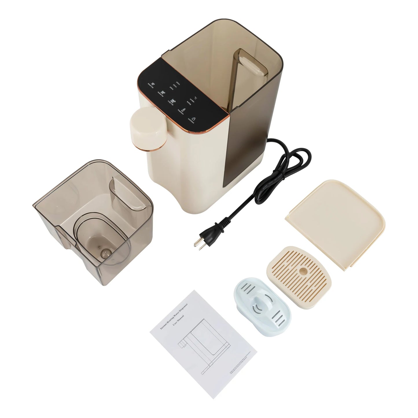 Instant Hot Water Dispenser, 3L Desktop Instant Hot Water Dispenser, Adjustable Temperature LED Operation Panel Night Lights