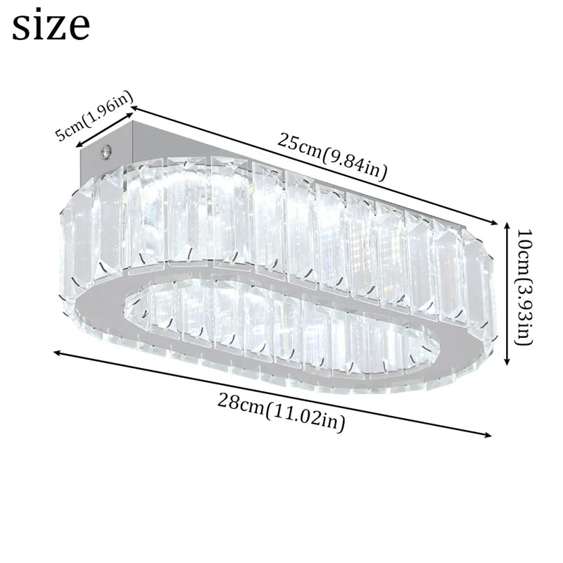 Indoor K9 Crystal Oval Ring Lamp Luxury Interior Decoration Led Chandelier Dining Room Lustre Hanging Lighting For Living Room