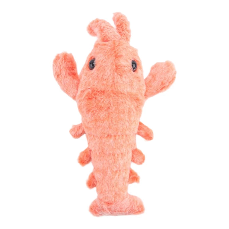 Floppy Lobster Dog Toys Plush Jumping Lobster Interactive Toy， Plush Pet Chew Toy, B