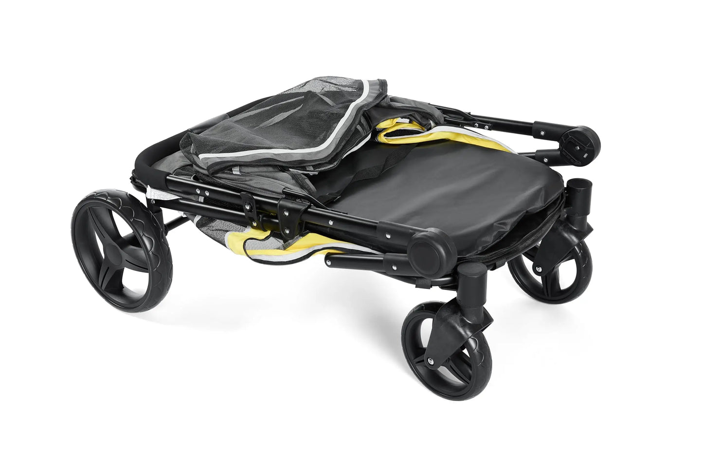 Dog Stroller for Large and Medium Dogs, Easy-Fold Dual Entry Pet Wagon with One-Foot Brake, All-Terrain Cart with Air Mesh