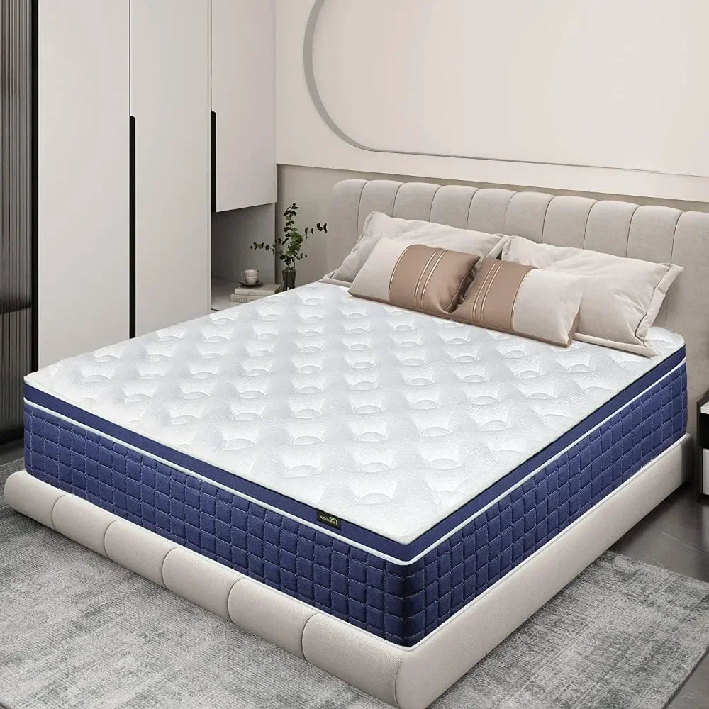 13 Inch Medium Firm Feel Hybrid Mattress in a Box, Gel Memory Foam Multilayer Design Mattress,Individually Wrapped Customized