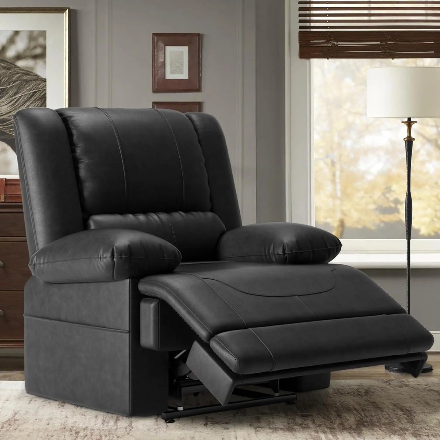Large Dual Motor Power Lift Recliner Chair with Massage and Heat for Elderly People, Infinite Position,USB Ports, Customized