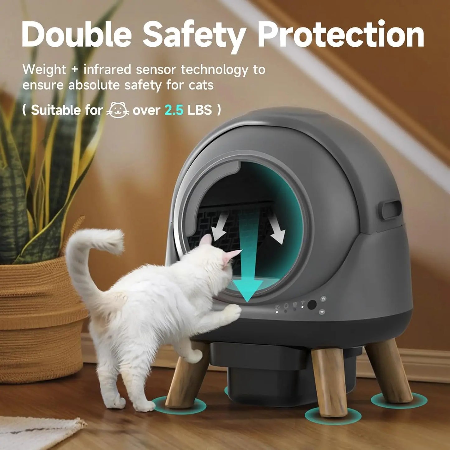 Self Cleaning Litter Box for Multiple Cats, G1 Automatic Litter Box with Smart APP Control & Health Monitoring, Customized