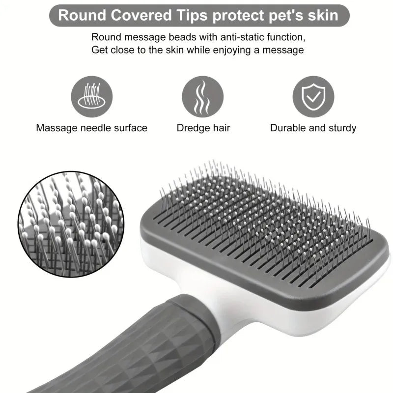 Cat Brush for Shedding, Cat Brushes for Indoor Cats, Cat Brush for Long or Short Haired Cats, Cat Grooming Brush Cat Comb for