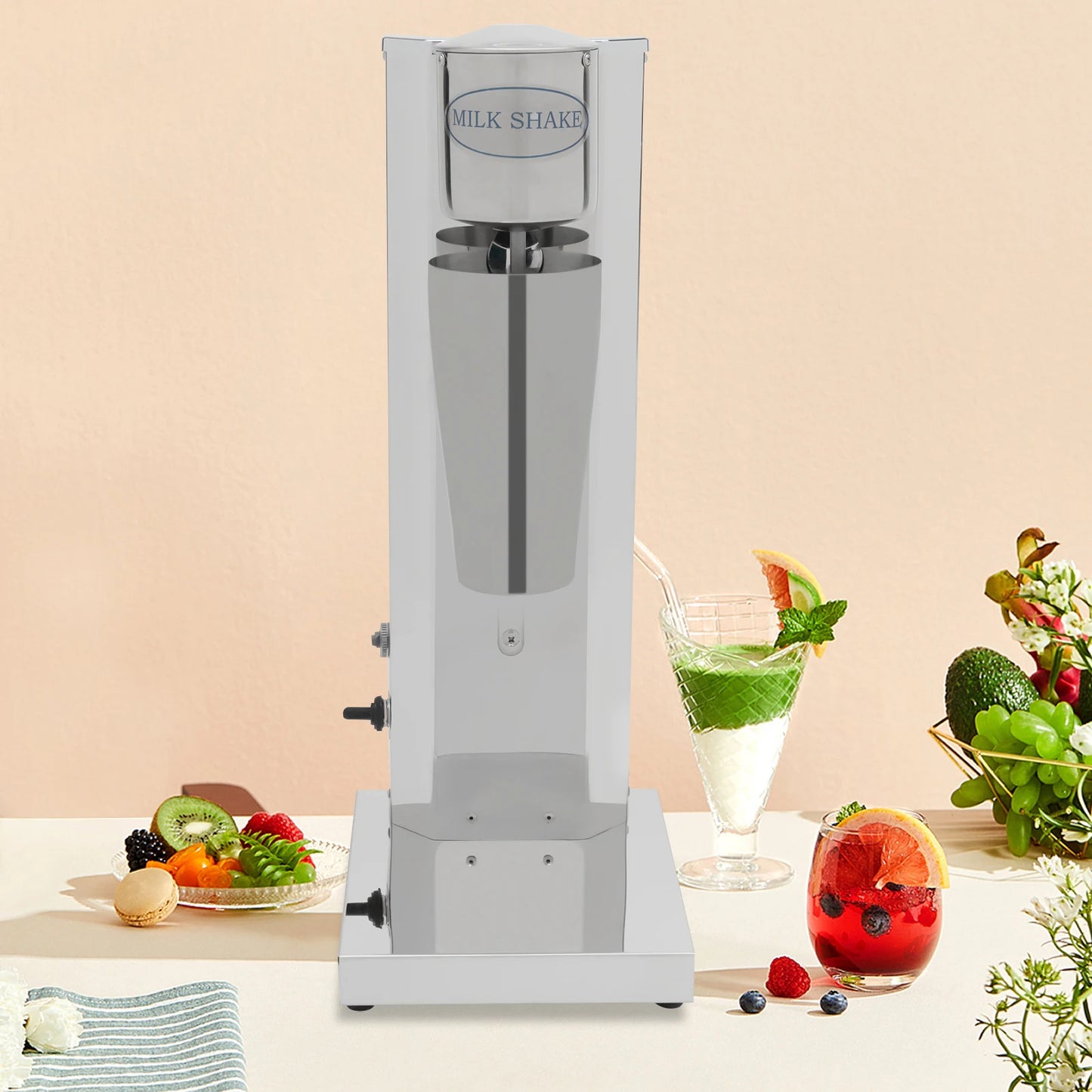 180W 650ML Commercial Milk Shake Machine Stainless Steel Milkshaker Machine 18000rpm Milk Cream Mixer