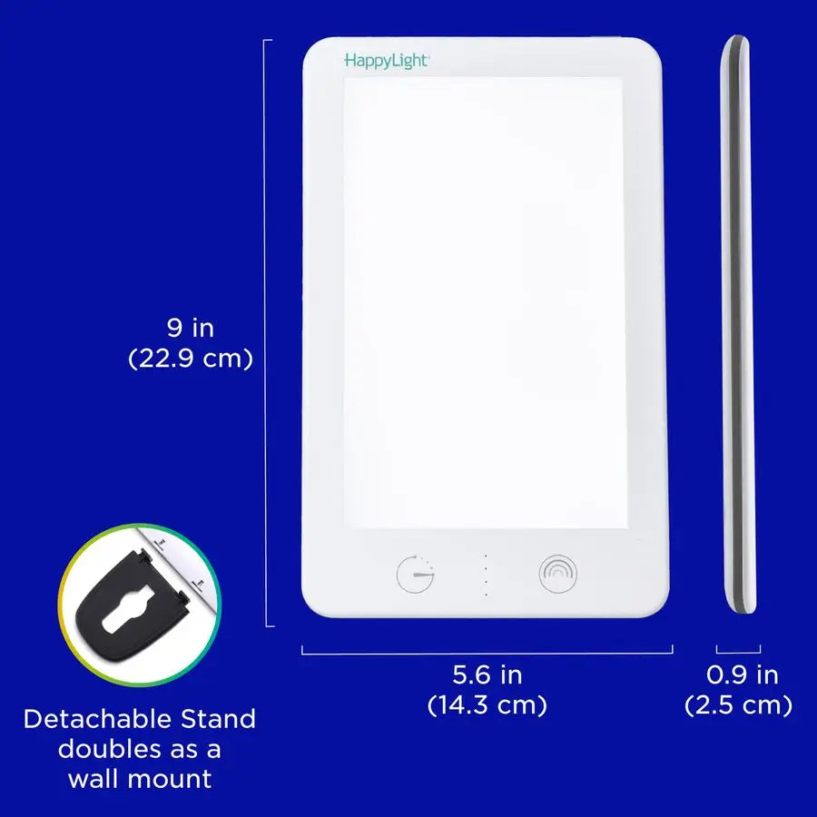 Verilux HappyLight Lumi Plus Light Therapy Lamp with 10,000 Lux, UVFree, LED Bright White Light with Adjustable Brightness, Cou