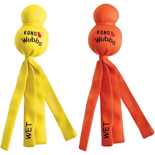 KONG Wubba Wet - Floating and Fetch Outside Dog Toy for Water - 2 Pack (Extra Large)