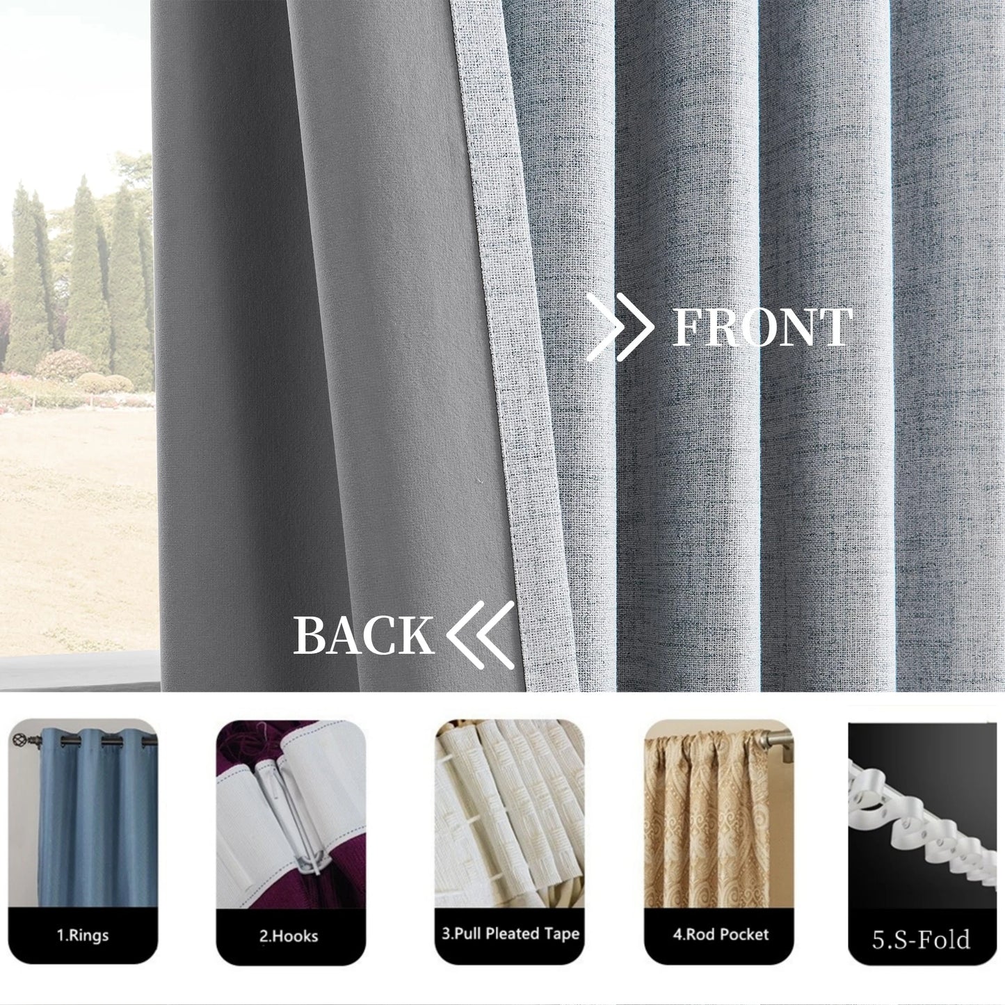 310cm Height Custom Made 100% Blackout White Living Room Window Curtains Bedroom Curtains Drapes Solid Color Kitchen Curtain