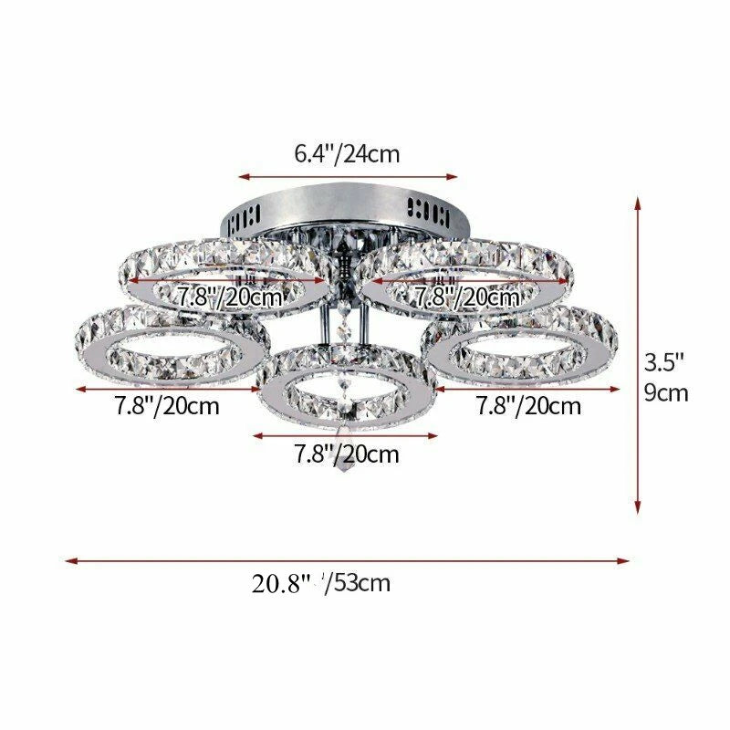 Modern Luxury Ceiling Crystal Chandelier Decoration Home Furniture Living Room Hanging Ceiling Lamp Kitchen Light Led Lighting