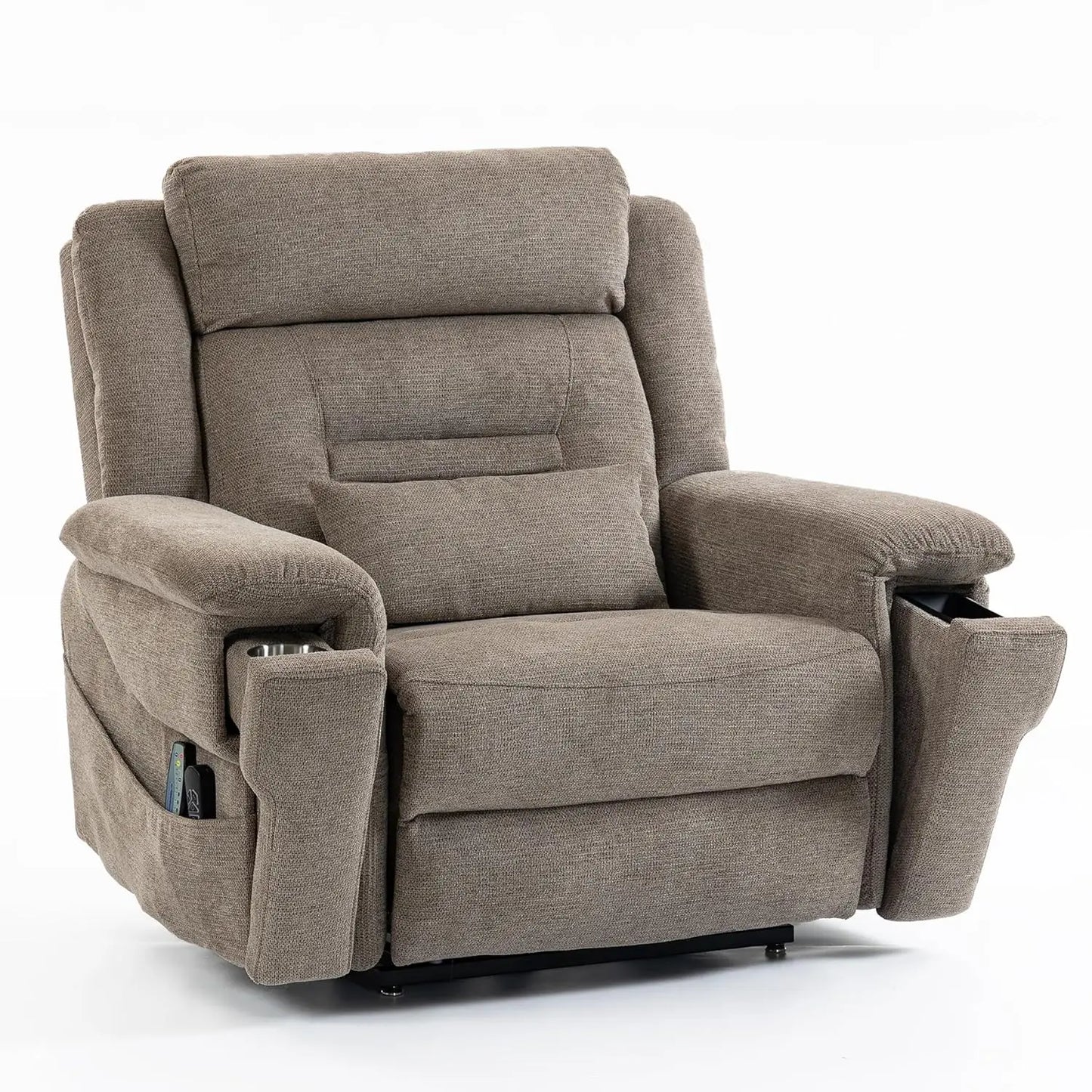 4 Motor Power Lift Recliner Chair for Elderly, Oversized Lay Flat Recliner with Massage Heat, Adjustable Headrest,, Customized
