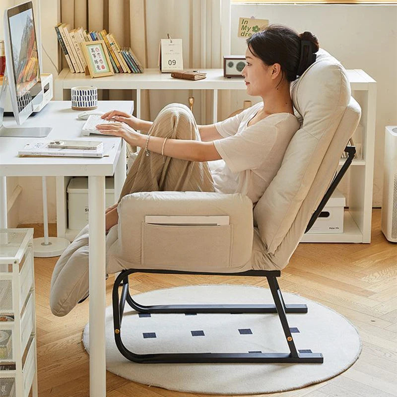 Sofa Chair Recliner Chair Reading Chair w/ Large Seats Soft Leisure Chair Armchair for Bedroom Adjustable Backrest Comfy Padding