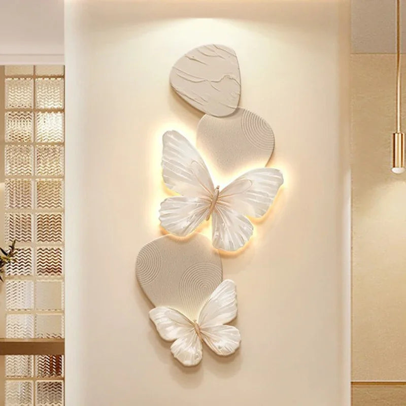 Modern Butterfly Wall Accents Decorative Wall Sconces Elegant Wall Decor Luxury Mural Design Home Ornaments for Living Room