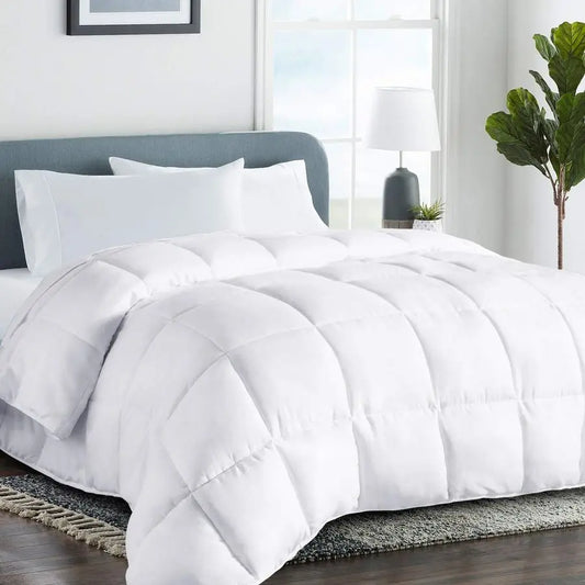 Queen Cooling Comforter AllSeason Quilted Down Alternative Duvet Insert Luxury Hotel Reversible Winter Warm Comforter with AntiC