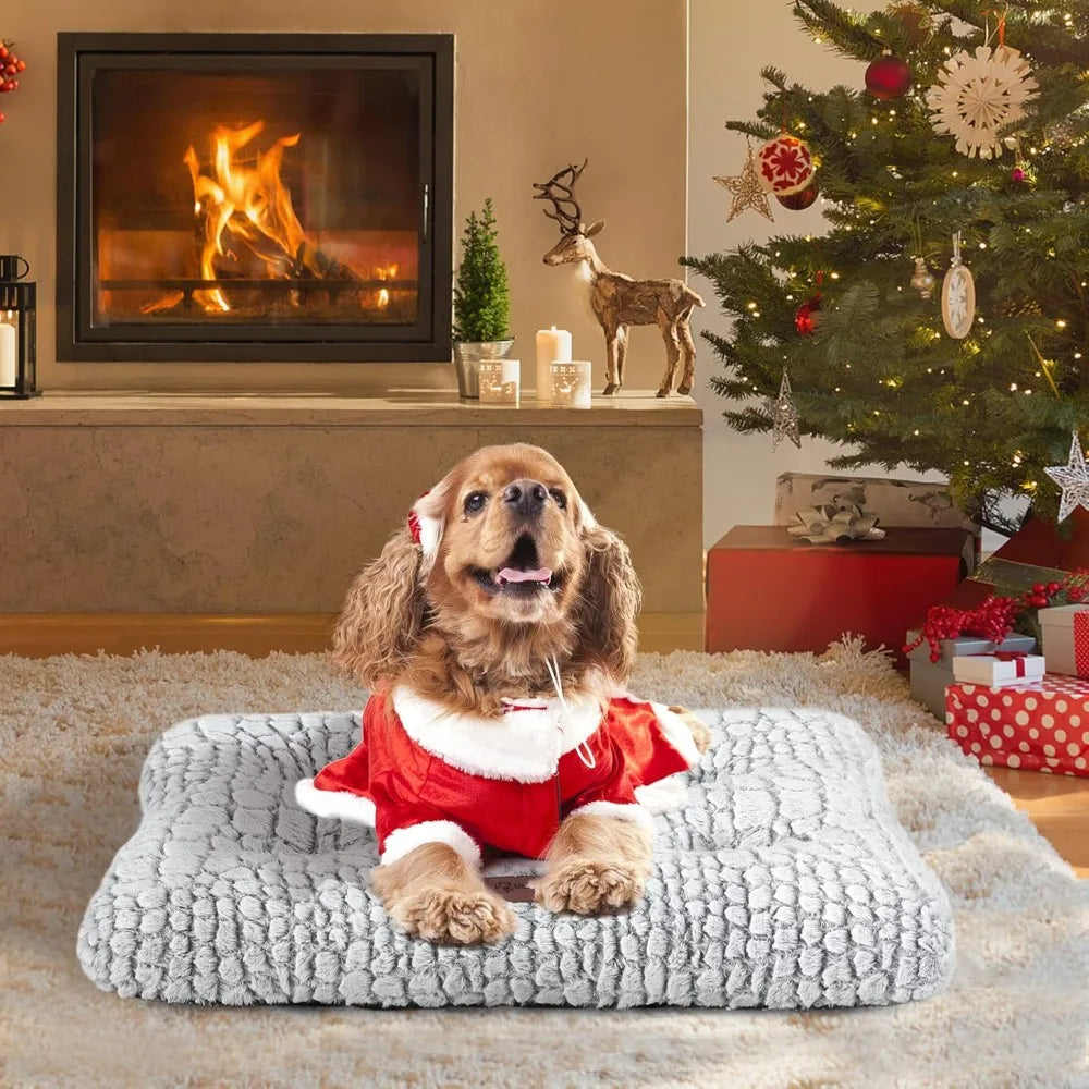 uligota dog bed crate pad plush dog crate mat for small medium large dogs soft dog bed anti slip fulffy comfy kennel pad